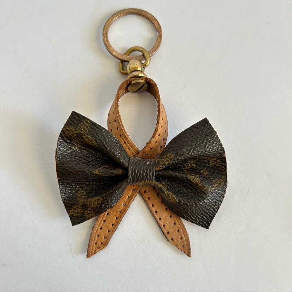 Trendy boutique Brown & Tan Bow Keyring Card Holder